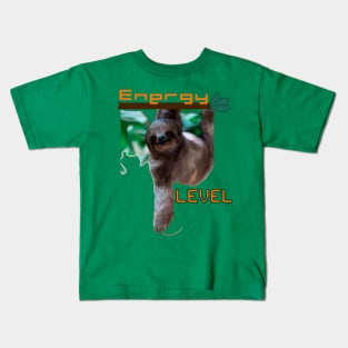 Energy Level - SLOTH Kids T-Shirt